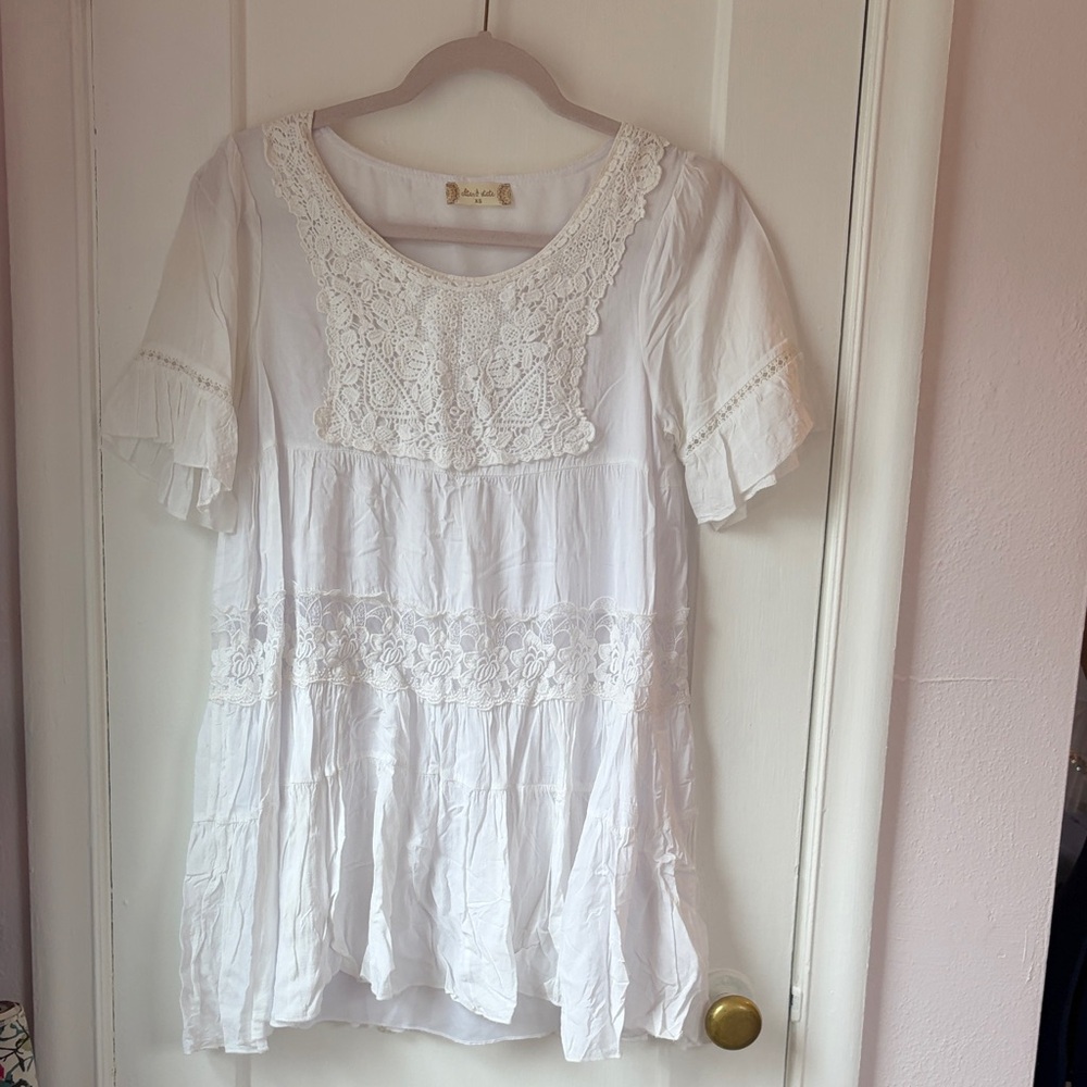 Altar'd State White Lace Top